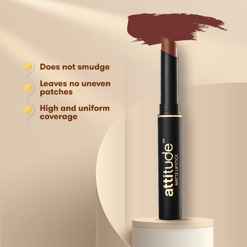 attitude™ Festive Glam Pack Matte Lipstick Cappuccino Brown