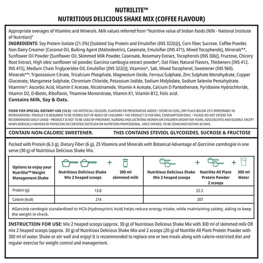 NUTRILITE® Nutrilite Weight Management Nutritious Delicious Shake Mix Coffee Flavor