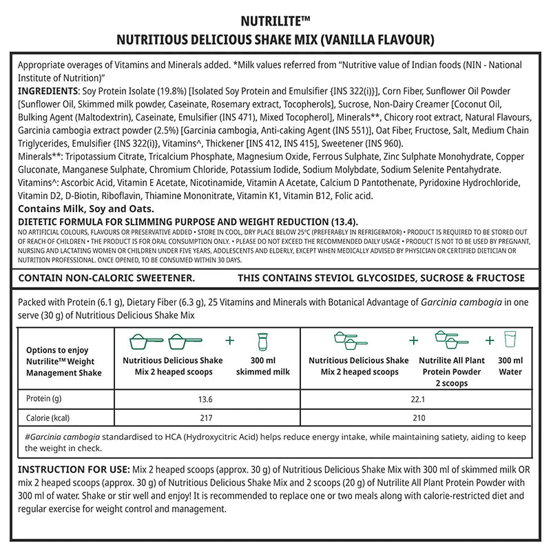 NUTRILITE® Weight Management Nutritious Delicious Shake Mix Vanilla Flavor