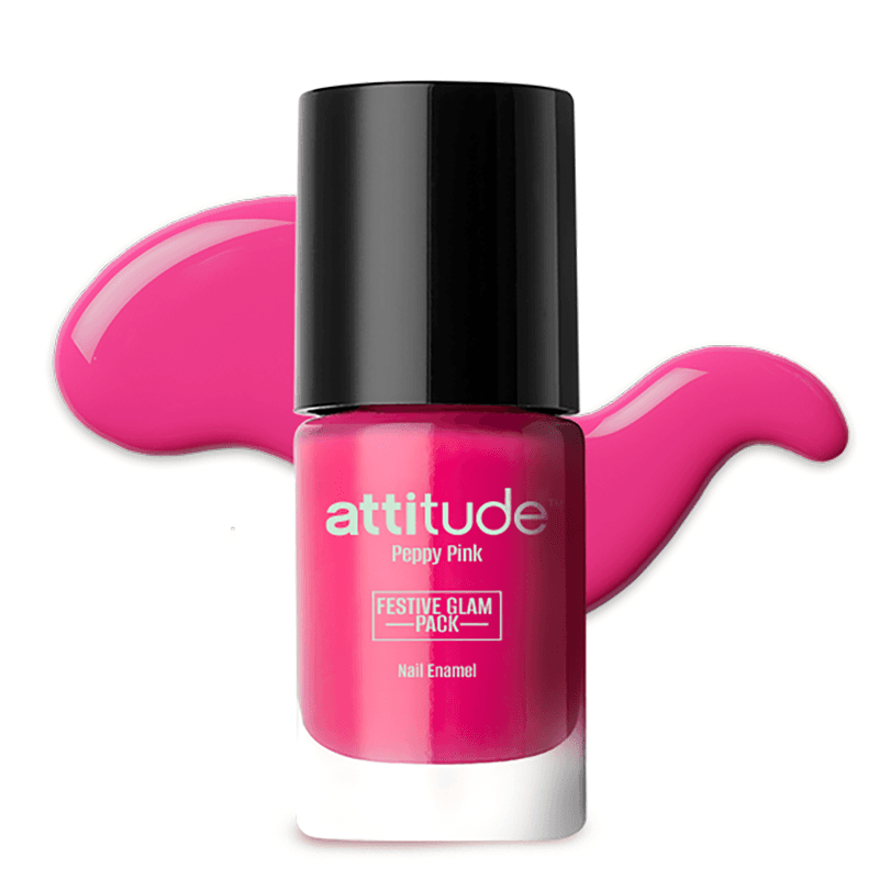 attitude™ Peppy Pink Festive Glam Pack Nail Enamel
