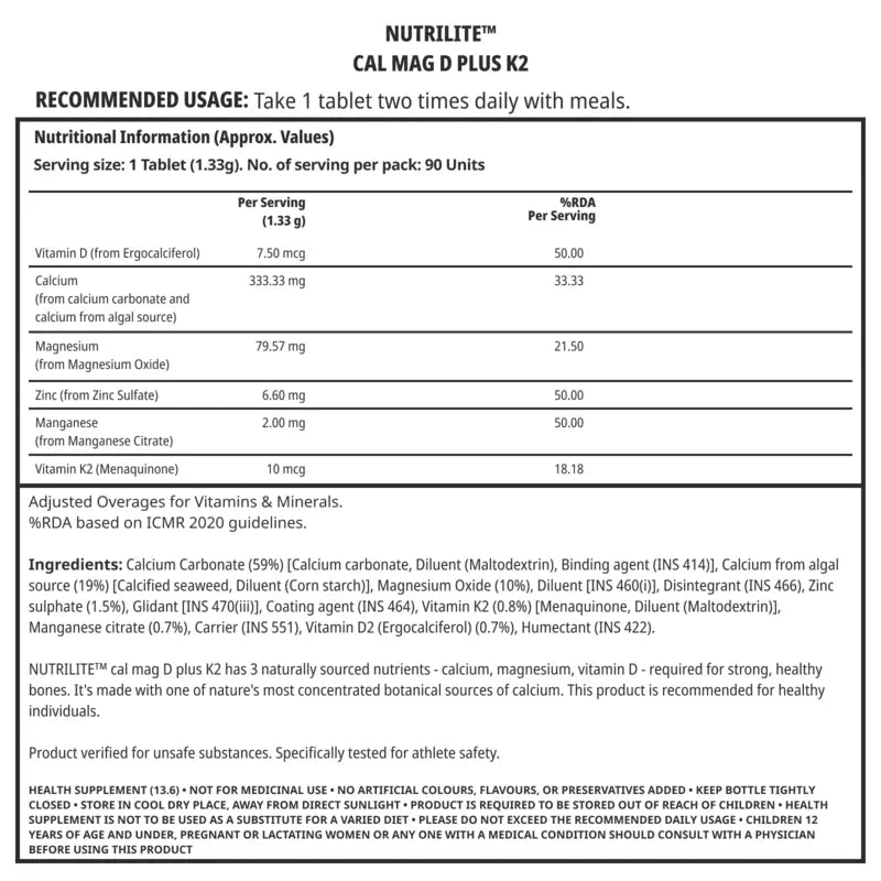 NUTRILITE® Cal Mag D Plus K2