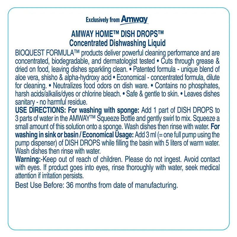 Amway™ Home Dish Drops Concentrated Dishwashing Liquid