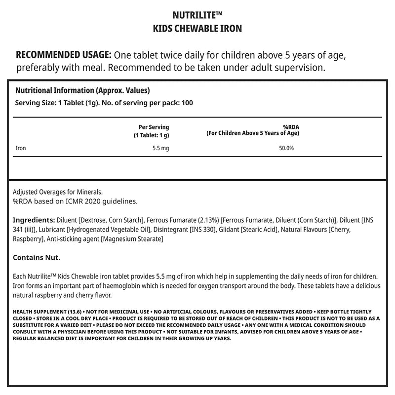 NUTRILITE® Kids Chewable Iron