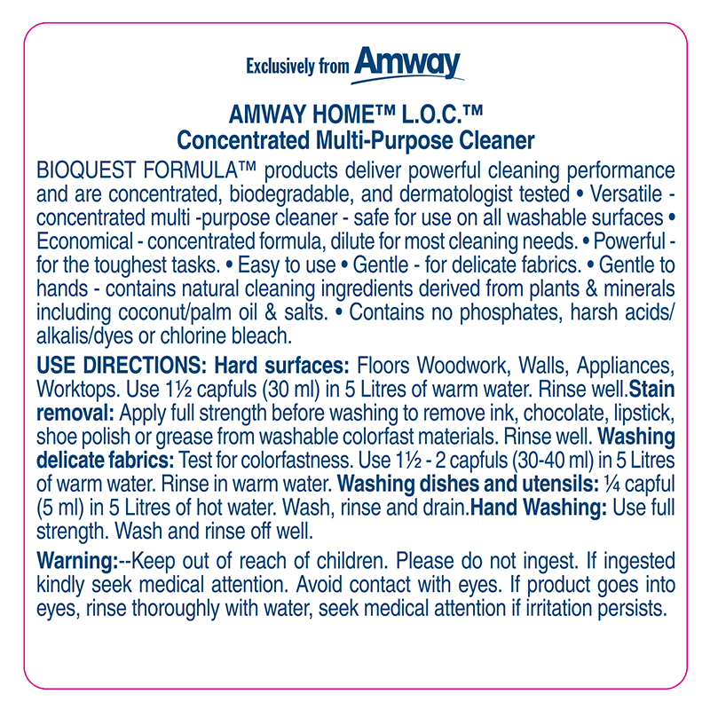 Amway™ Home L.O.C. Concentrated Multi-purpose Cleaner