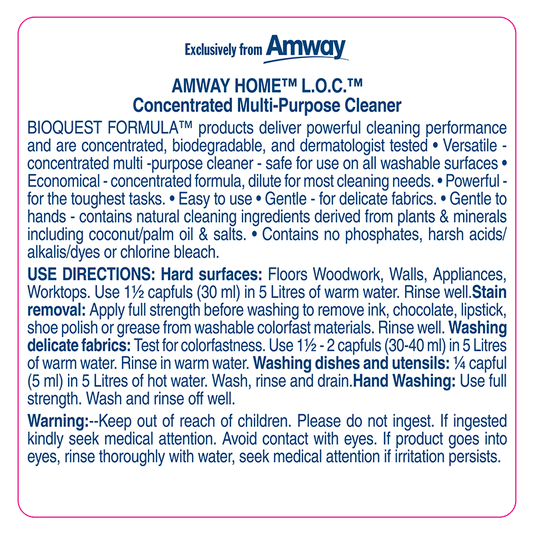 Amway™ Home L.O.C. Concentrated Multi-purpose Cleaner