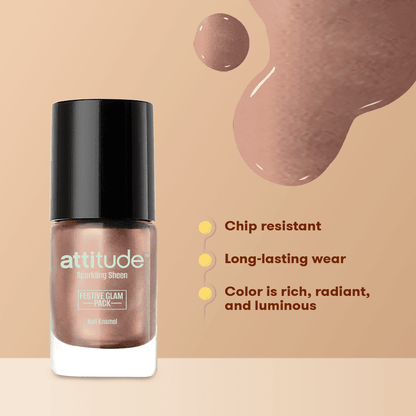 attitude™ Sparkling Sheen Festive Glam Pack Nail Enamel
