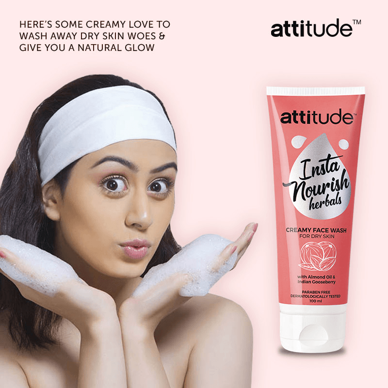 attitude™ Insta Nourish Herbals Creamy Face Wash