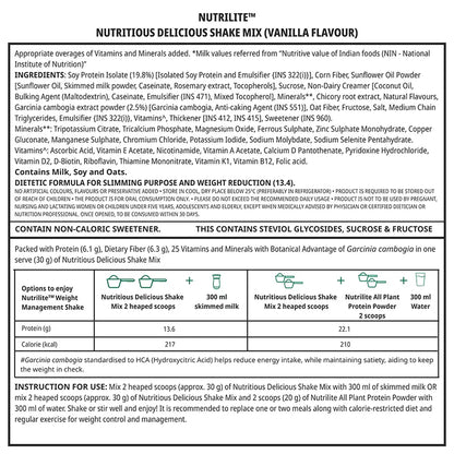 NUTRILITE® Weight Management Nutritious Delicious Shake Mix Vanilla Flavor