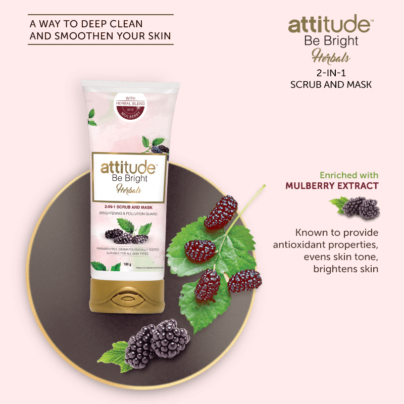 attitude™ Be Bright Herbals 2-in-1 Scrub and Mask