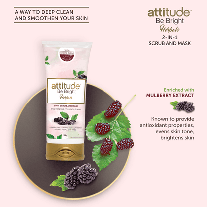 attitude™ Be Bright Herbals 2-in-1 Scrub and Mask