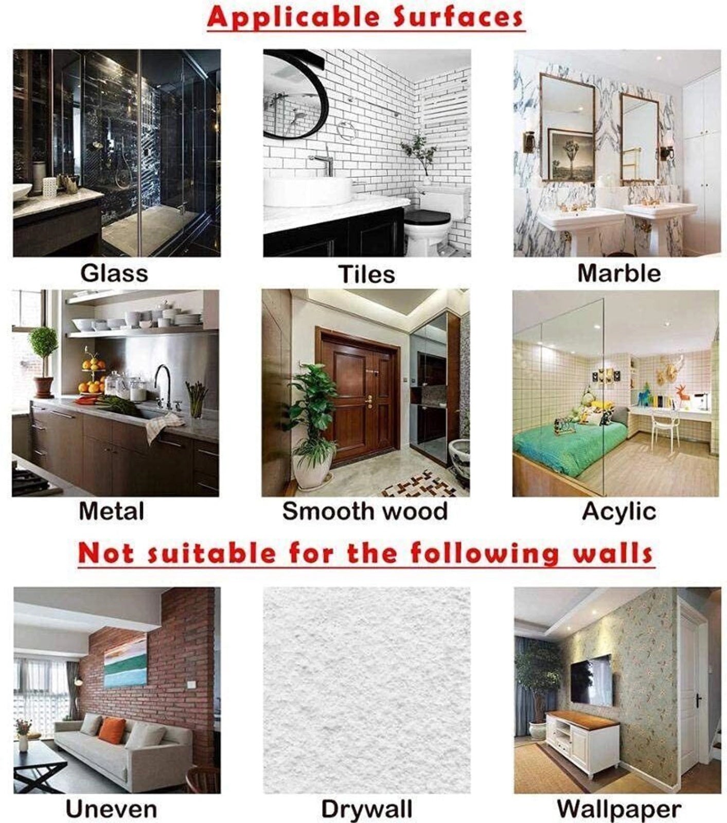 Strong Self Sticky Wall 5kg Load Capacity for Kitchen And Bathroom Hook