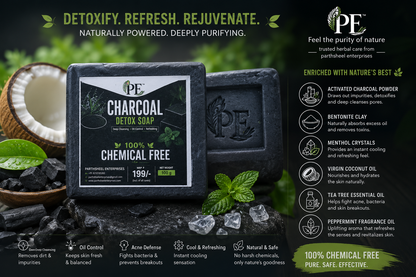 Activated Charcoal Detox Soap with Cooling Crystals